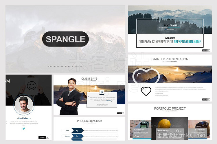 PPT模板 Spangle Powerpoint Template