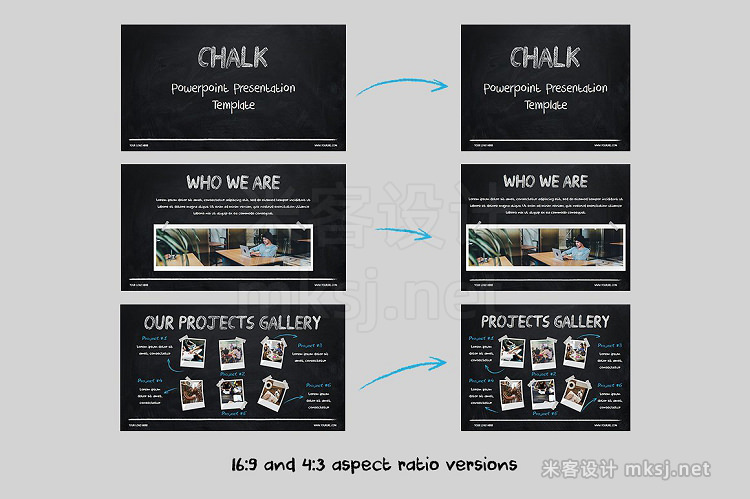 PPT模板 Chalk Powerpoint Template