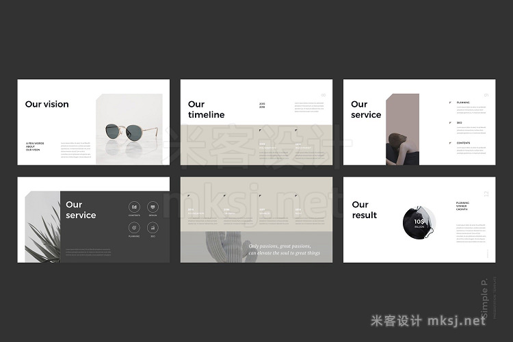 PPT模板 Simple P. PowerPoint Template