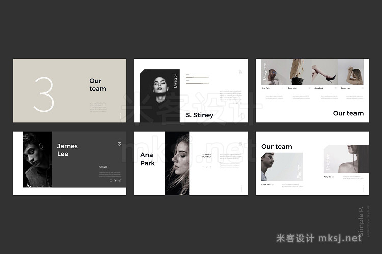 PPT模板 Simple P. PowerPoint Template