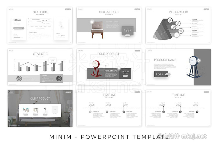 PPT模板 Minim Powerpoint Template