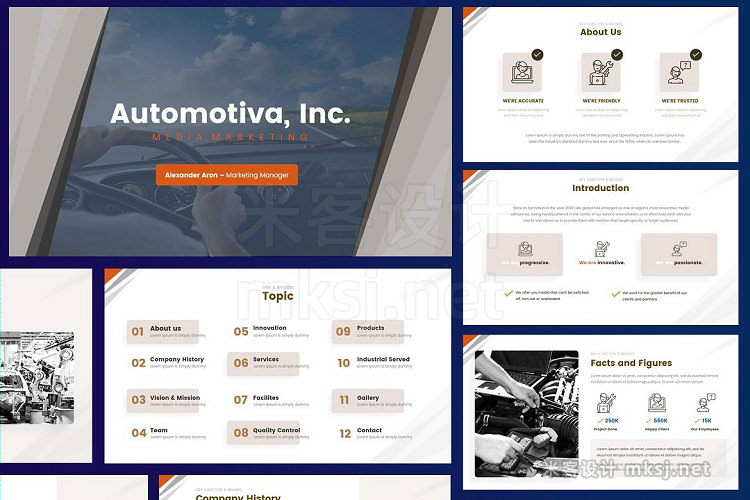 PPT模板 Automotive Presentation Template