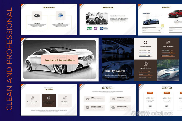 PPT模板 Automotive Presentation Template