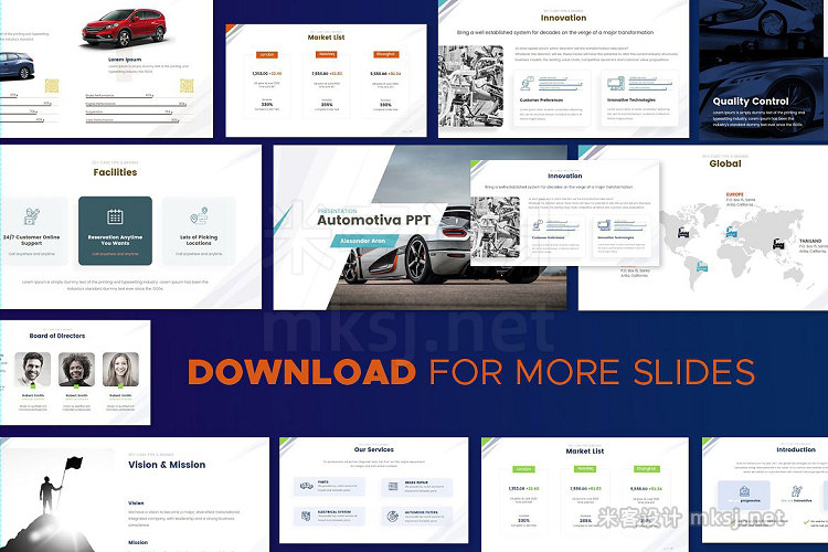 PPT模板 Automotive Presentation Template