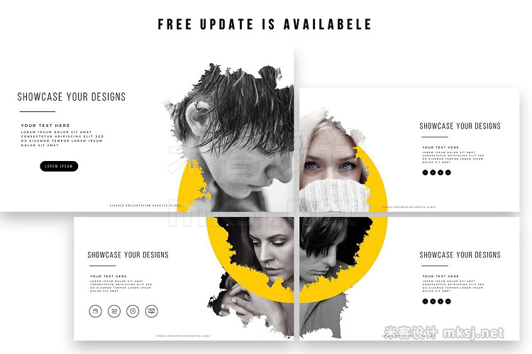PPT模板 CIRCULO PowerPoint Template Update
