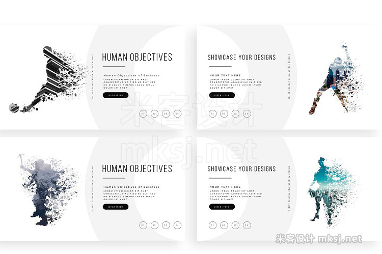 PPT模板 HUMAN PowerPoint Template Updates