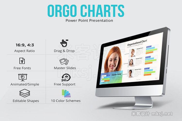 PPT模板 Orgo Charts Power Point Presentation