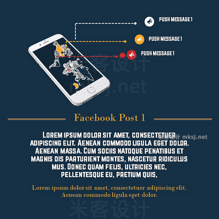 PPT模板 Facebook Post 1 PowerPoint template