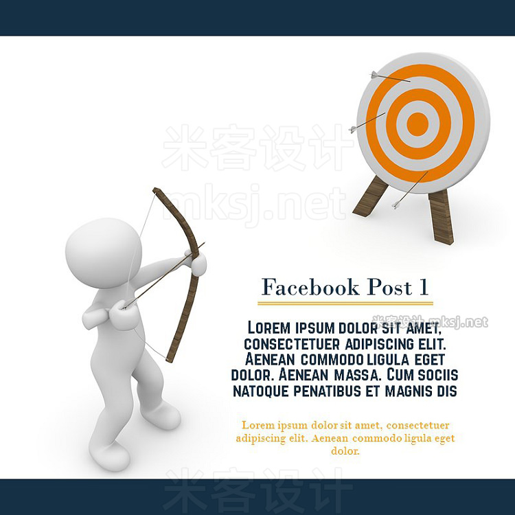 PPT模板 Facebook Post 1 PowerPoint template