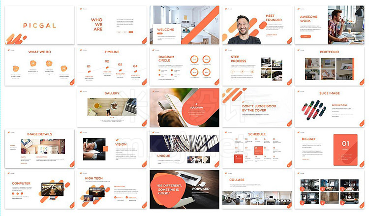 PPT模板 PICGAL Powerpoint Template