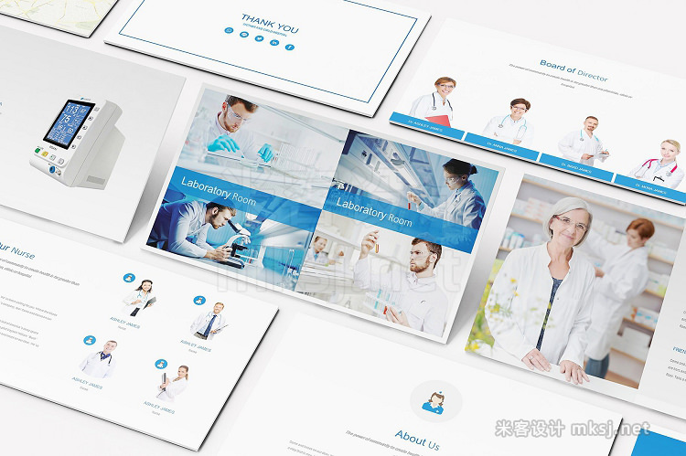 PPT模板 Medical and Hospital Powerpoint