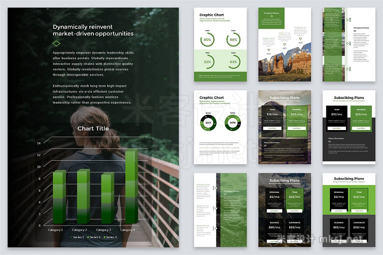 PPT模板 A4 Elevation Powerpoint Template
