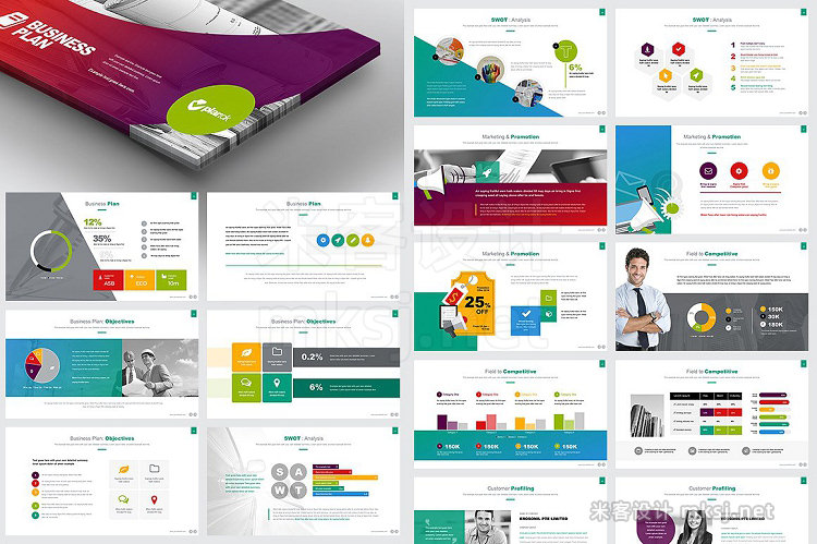 PPT模板 Business Plan Powerpoint Bundle