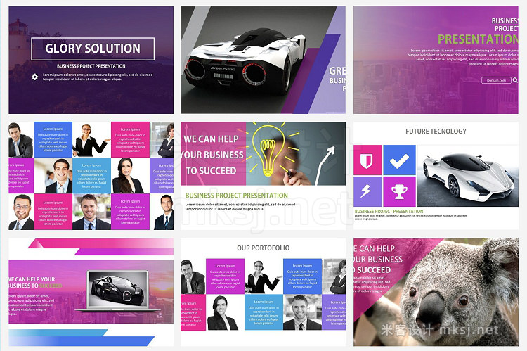 PPT模板 GLORY Powerpoint Templates