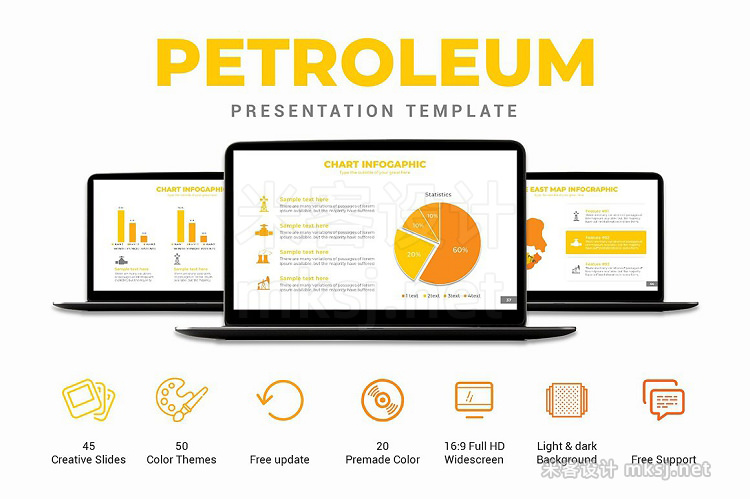 PPT模板 Petroleum PowerPoint Template