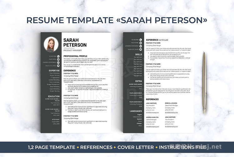 PPT模板 Best Selling RESUME BUNDLE CV