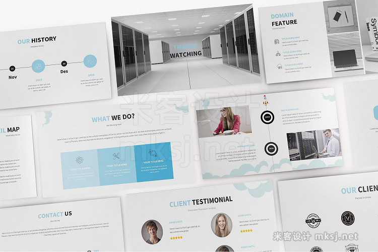 PPT模板 Hosting SEO Powerpoint Template