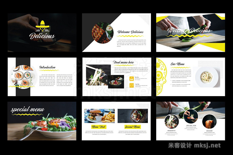 PPT模板 Delicious Food PowerPoint Template