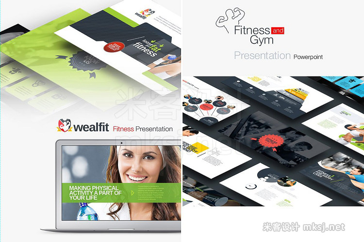 PPT模板 Fitness Gym Powerpoint Template
