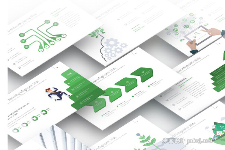 绿色环保低碳节能可持续发展PPT模板 Leaf - Multipurpose PowerPoint Presentation Template