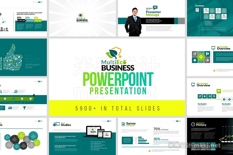 PPT模板 MultiEco Business Template