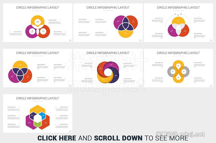 PPT模板 Circle infographics PowerPoint