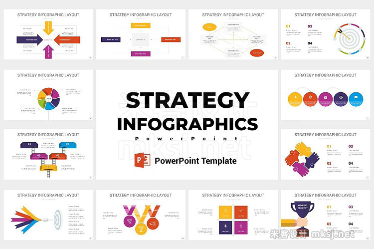 PPT模板 Strategy infographics PowerPoint