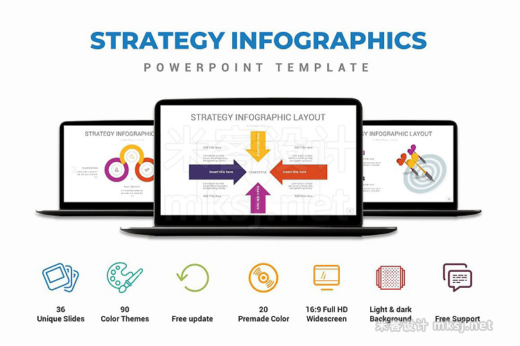 PPT模板 Strategy infographics PowerPoint