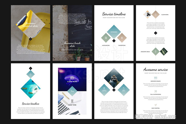 PPT模板 A4 Tera PowerPoint Template