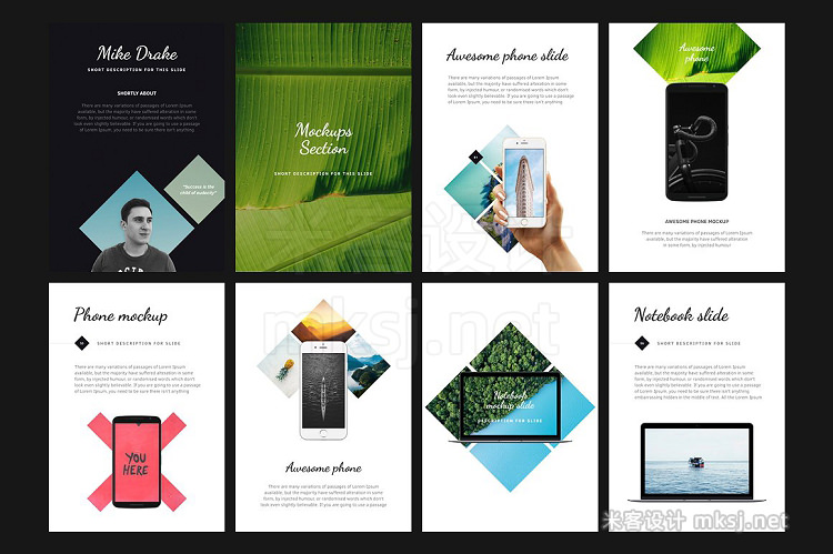PPT模板 A4 Tera PowerPoint Template