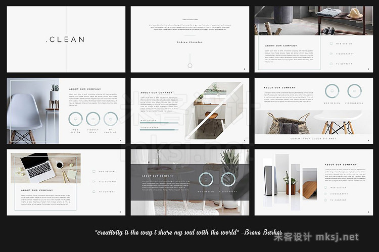 PPT模板 Clean Creative PowerPoint Template