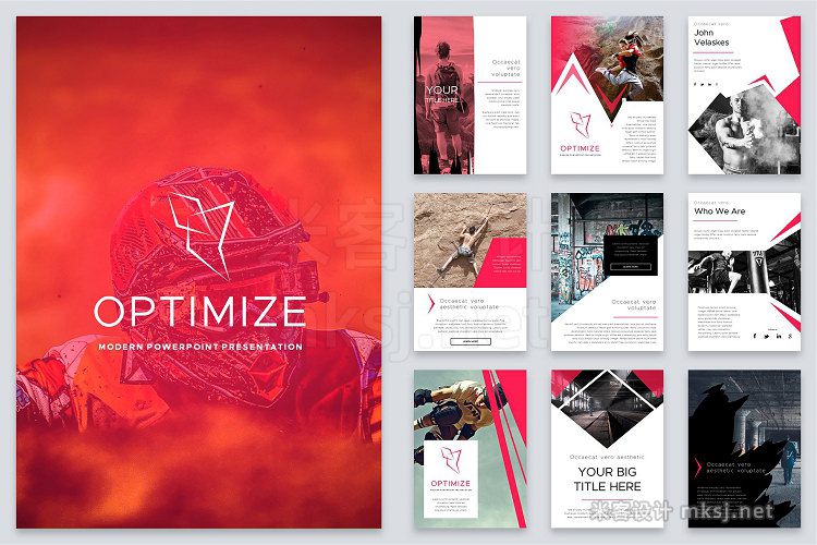 PPT模板 A4 Optimize Powerpoint Template
