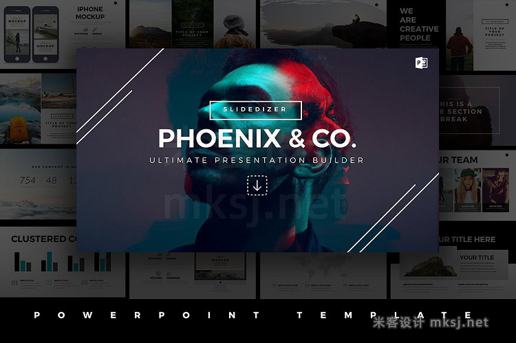 PPT模板 Phoenix Minimal PowerPoint Template