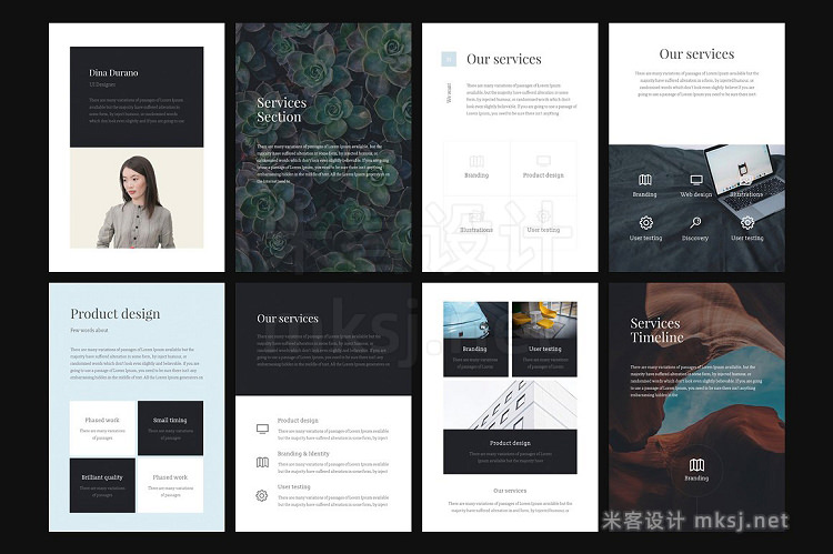 PPT模板 A4 Focus PowerPoint Template