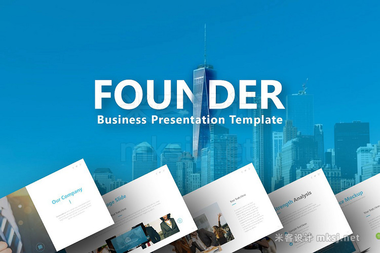 PPT模板 Founder Business Powerpoint