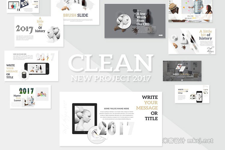 化妆品广告创意网上商城电子商务PPT模板 Clean Powerpoint Presentation