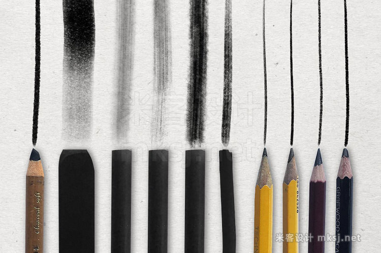 铅笔炭画procreate笔刷 Pencil & charcoal Procreate brushes