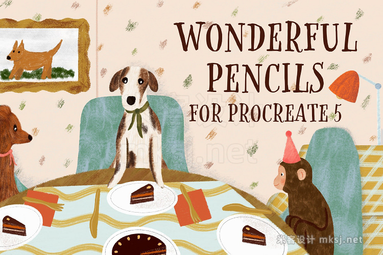 铅笔纹理procreate笔刷 Wonderful Pencils for Procreate 5