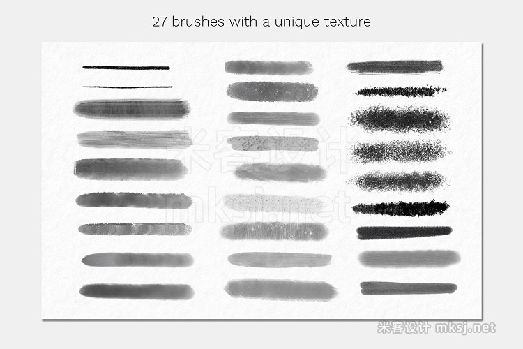 27款水彩纹理插画Procreate笔刷套装 Soft texture brushes for Procreate