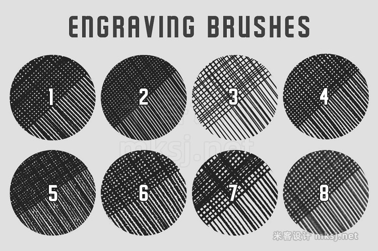12款复古雕刻Procreate笔刷 Vintage Engraving Procreate Brushes